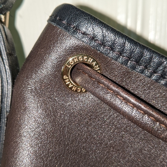 Longchamp black leather 2.0 drawstring bucket bag - Picture 4 of 8